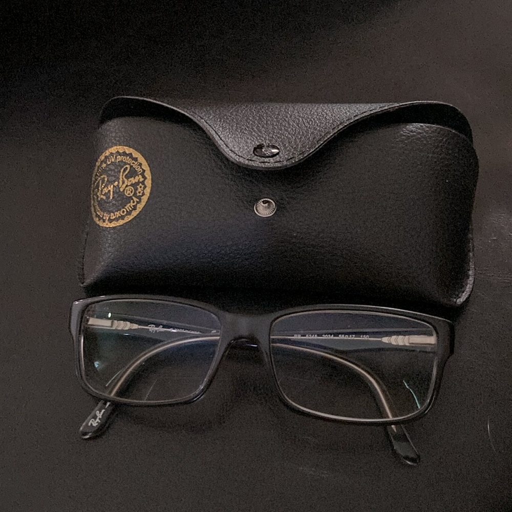 Rayban prescription glasses, dark brown frame